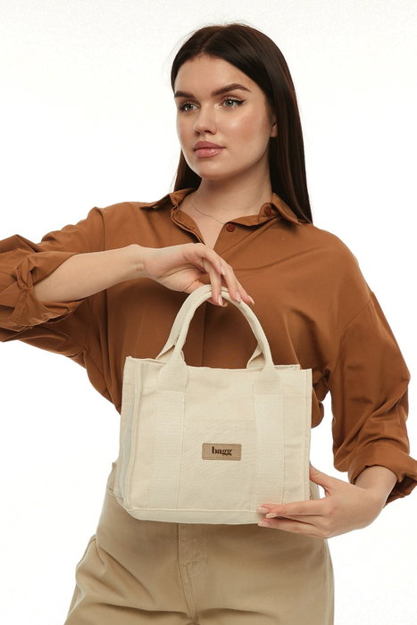 Zoozie Bags Bolso Tote de Lona Crema Zoozie Bags Bolso Tote de Lona Crema